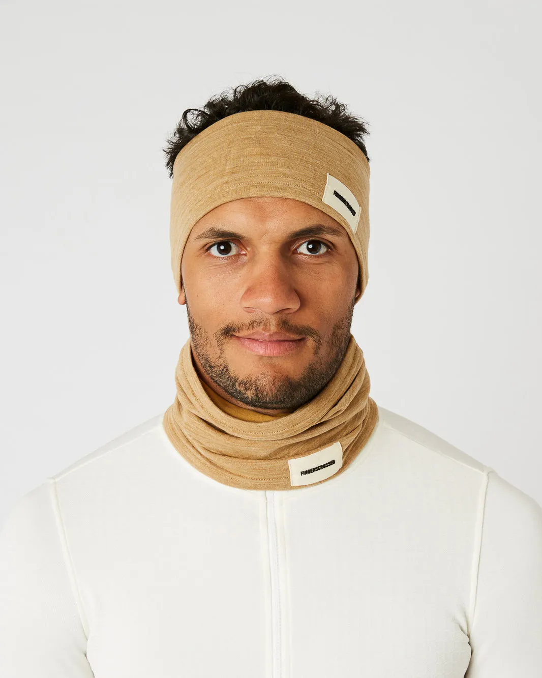 #2 SET HEADBAND   TUBE SCARF CAMEL