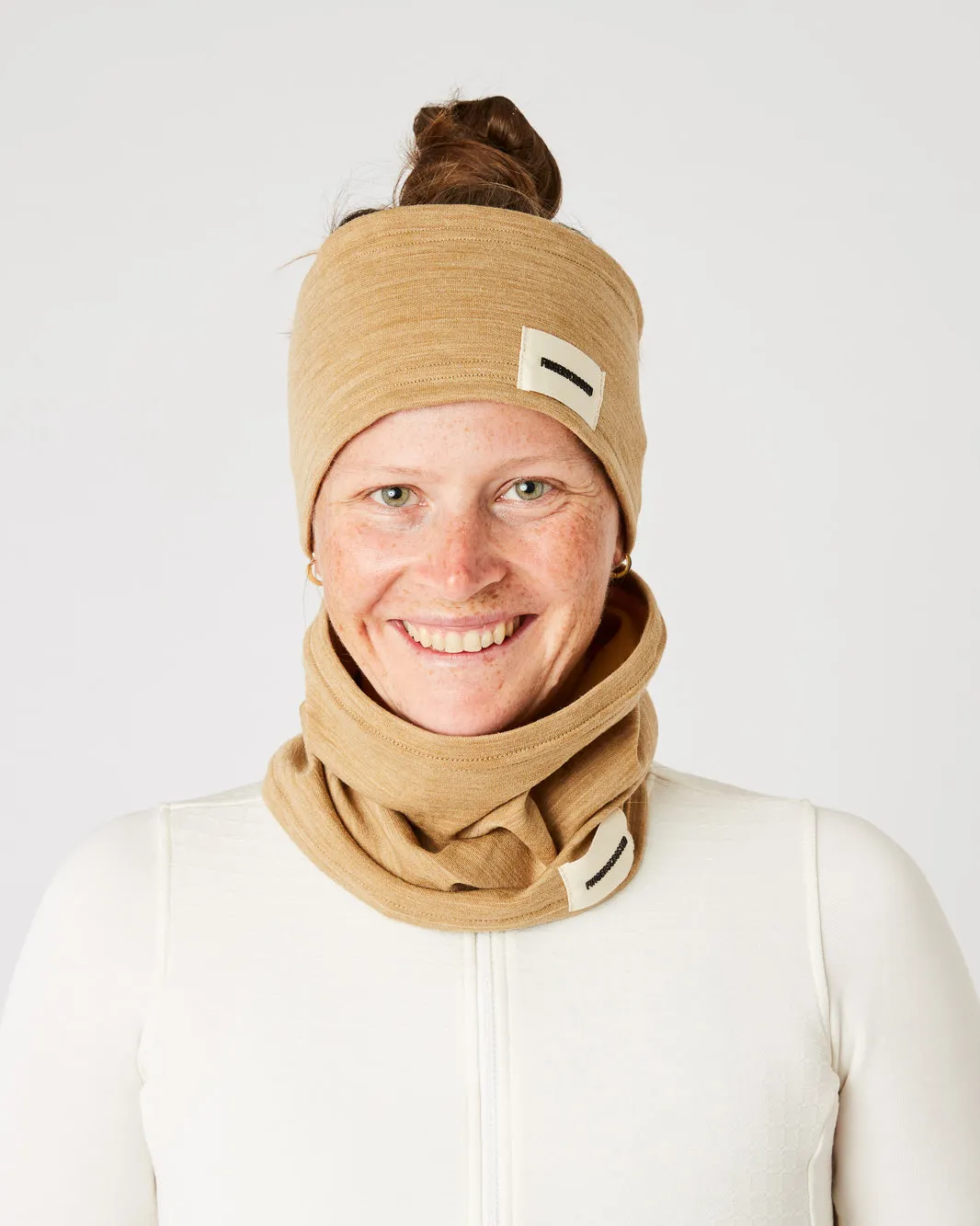 #2 SET HEADBAND   TUBE SCARF CAMEL