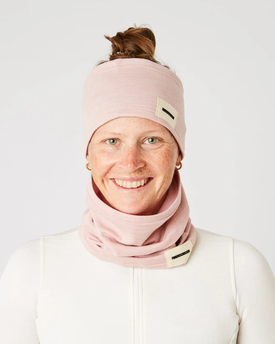 #2 SET HEADBAND   TUBE SCARF DUSTY ROSE