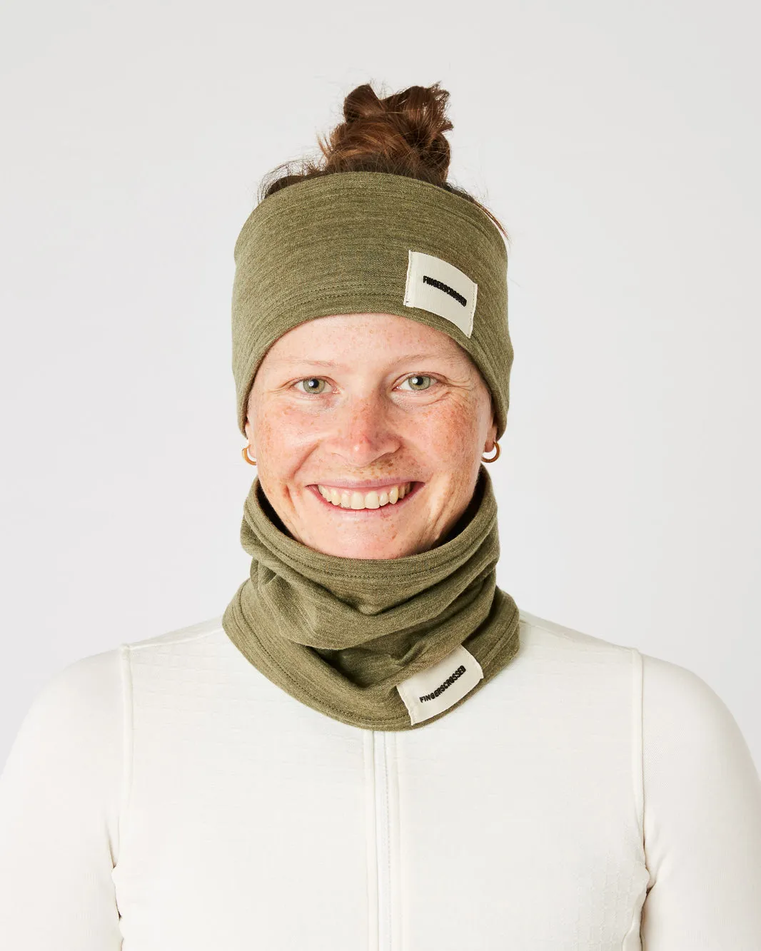 #2 SET HEADBAND   TUBE SCARF OLIVE