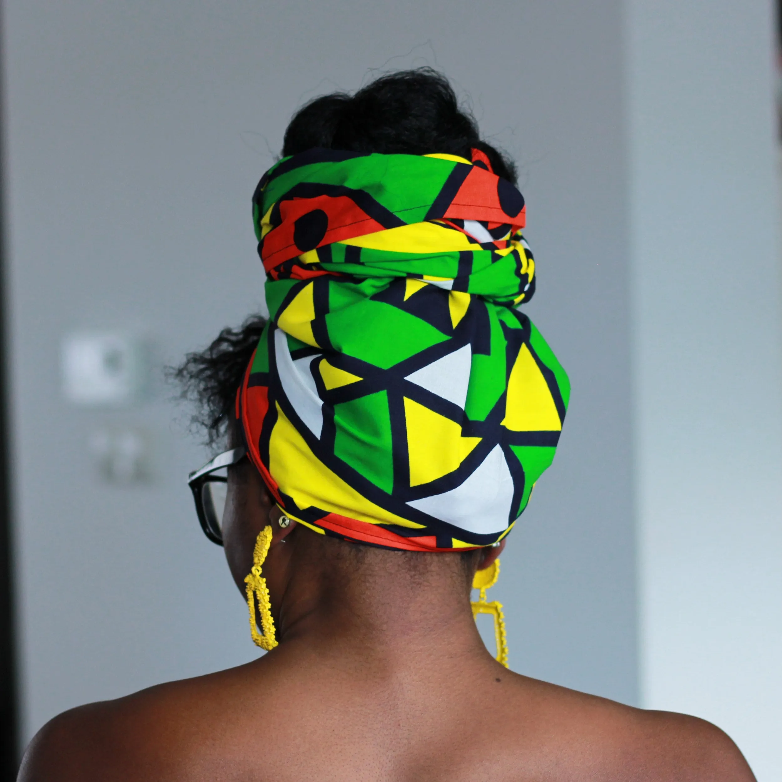 African red / green samakaka headwrap