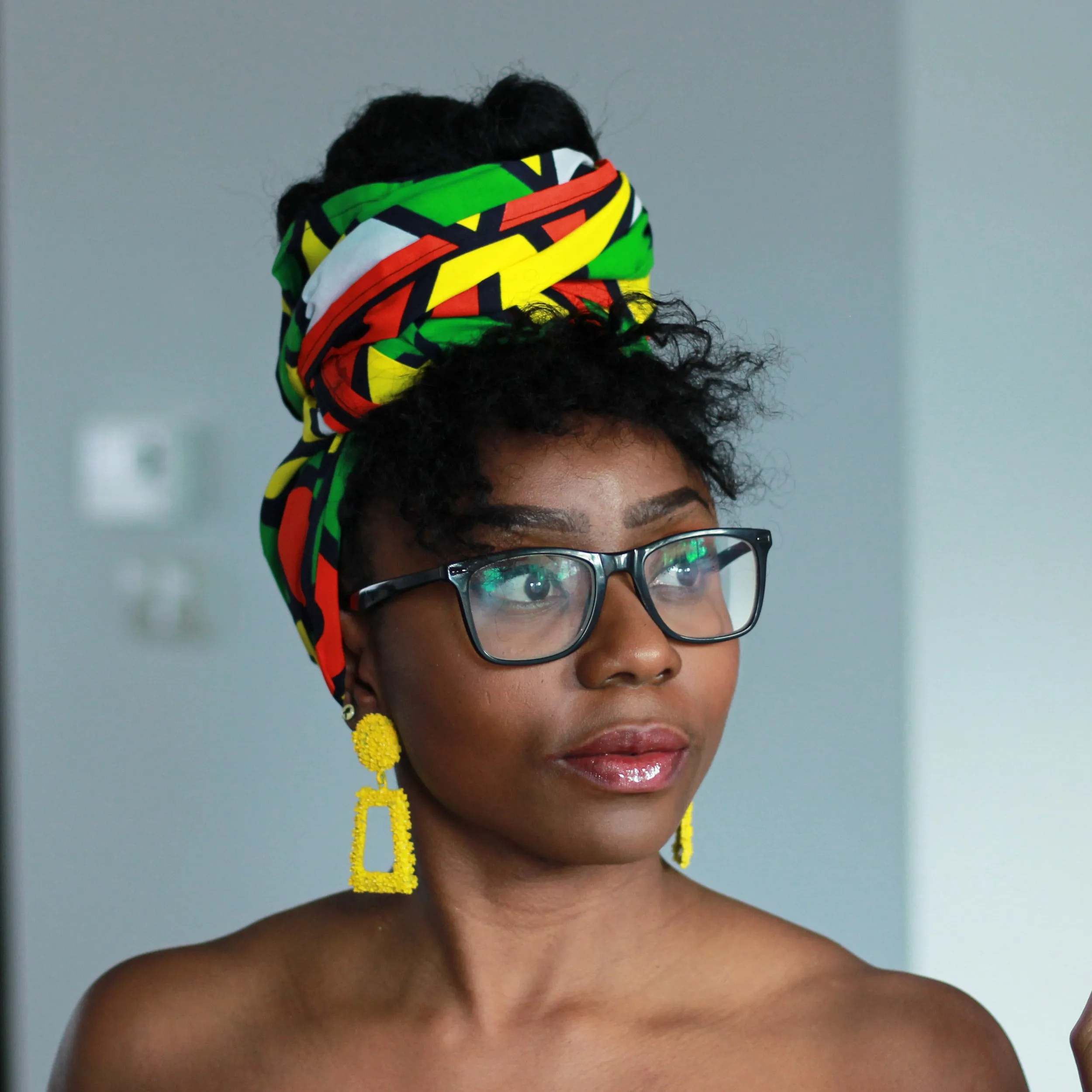 African red / green samakaka headwrap