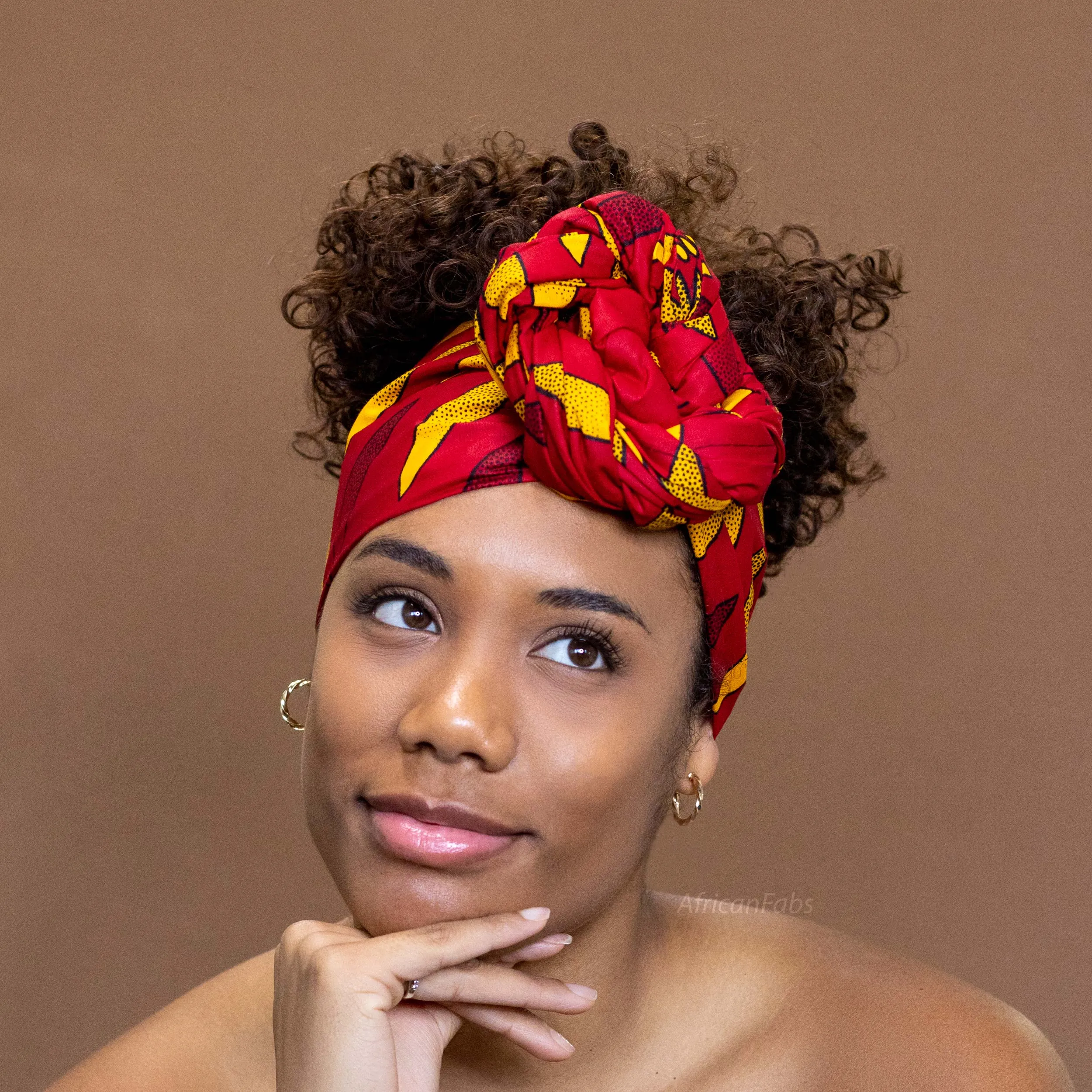 African Red / Yellow sunburst headwrap