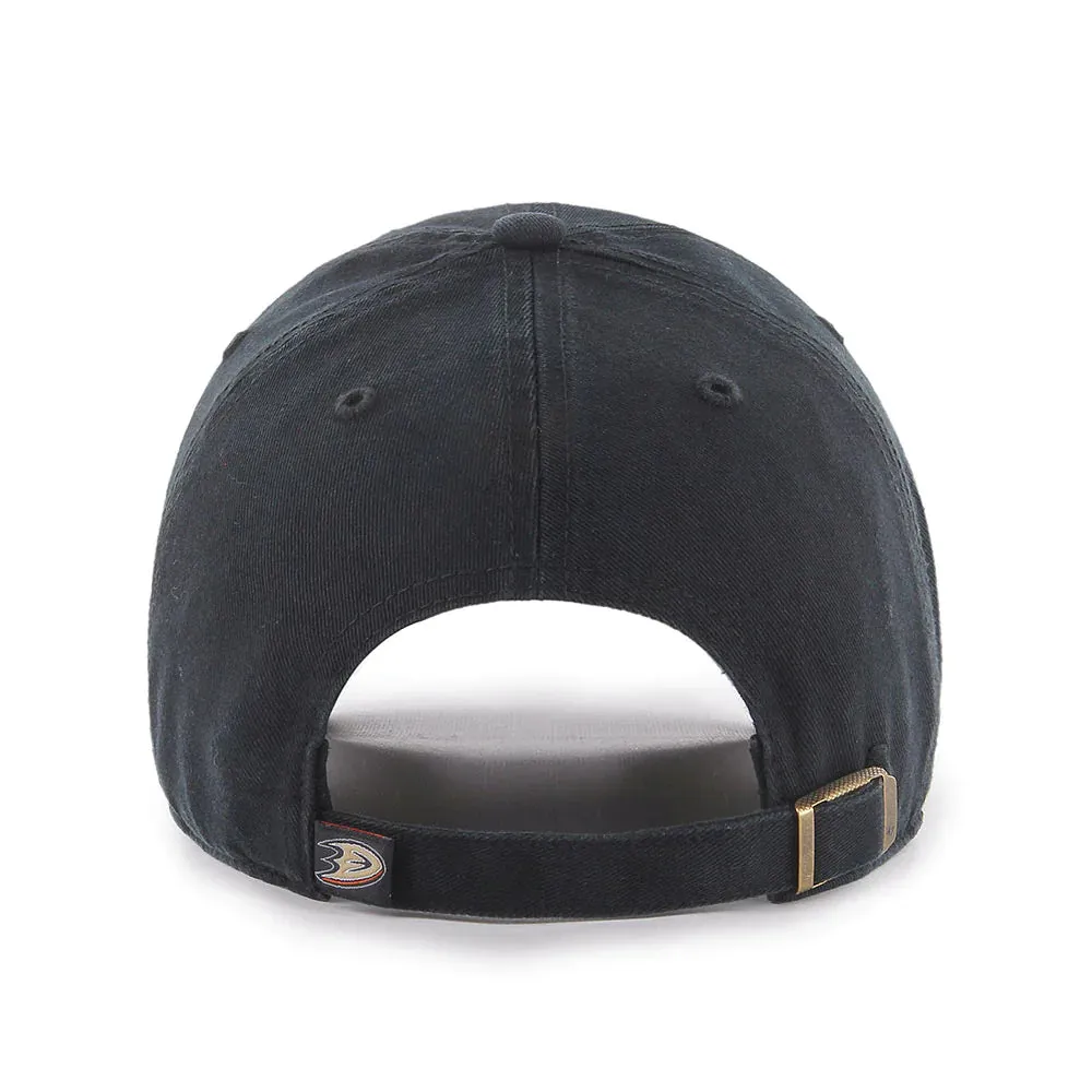Anaheim Ducks Black on Black NHL Clean Up Snapback Cap by 47