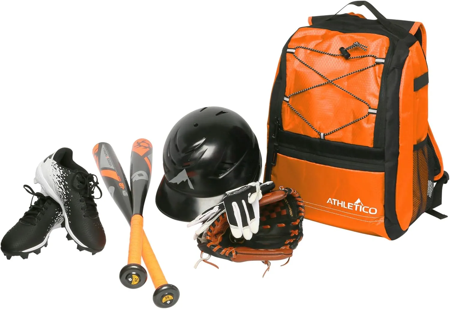 Athletico Youth Baseball Bag - Bat Backpack for Baseball, T-Ball & Softball Equipment & Gear | Holds Bat, Helmet, Glove | Fence Hook