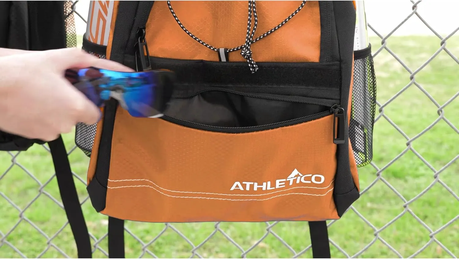 Athletico Youth Baseball Bag - Bat Backpack for Baseball, T-Ball & Softball Equipment & Gear | Holds Bat, Helmet, Glove | Fence Hook