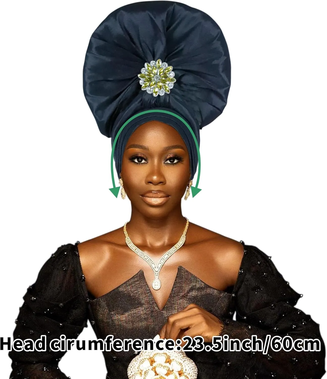 Auto Gele African Head Tie of Nigeria ASO Oke Headwraps Hat Turban Wedding Party Handmade Elegant Hair Wear Cap for Women
