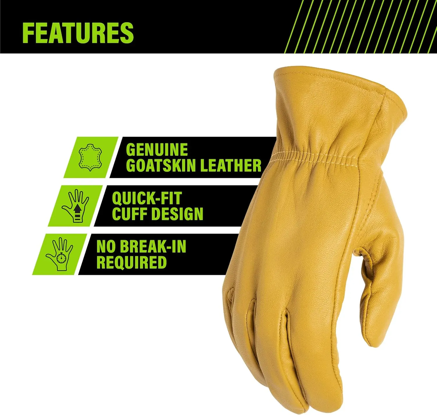 AWP Grain Leather Goatskin Work Gloves for Men and Women, Made with Genuine Top-Grain Goatskin Leather, X-Large
