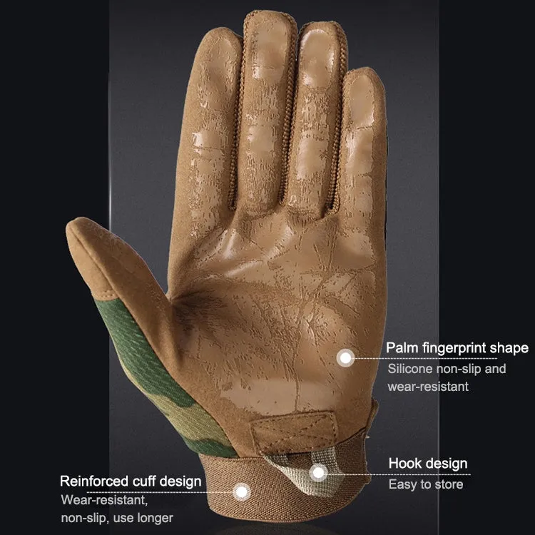 B33 Outdoor Mountaineering Riding Anti-Skid Protective Motorcycle Gloves, Size: M(Army Green)