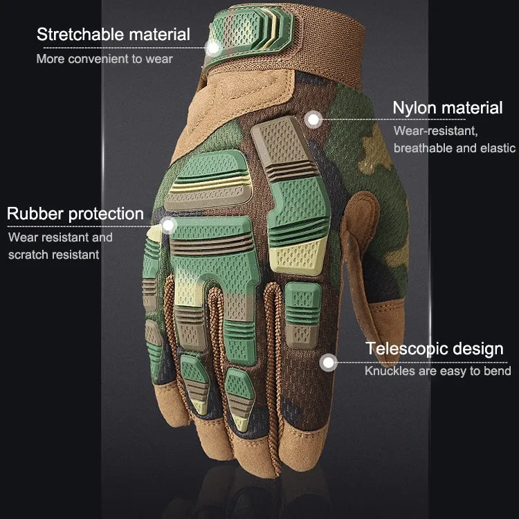 B33 Outdoor Mountaineering Riding Anti-Skid Protective Motorcycle Gloves, Size: M(Army Green)