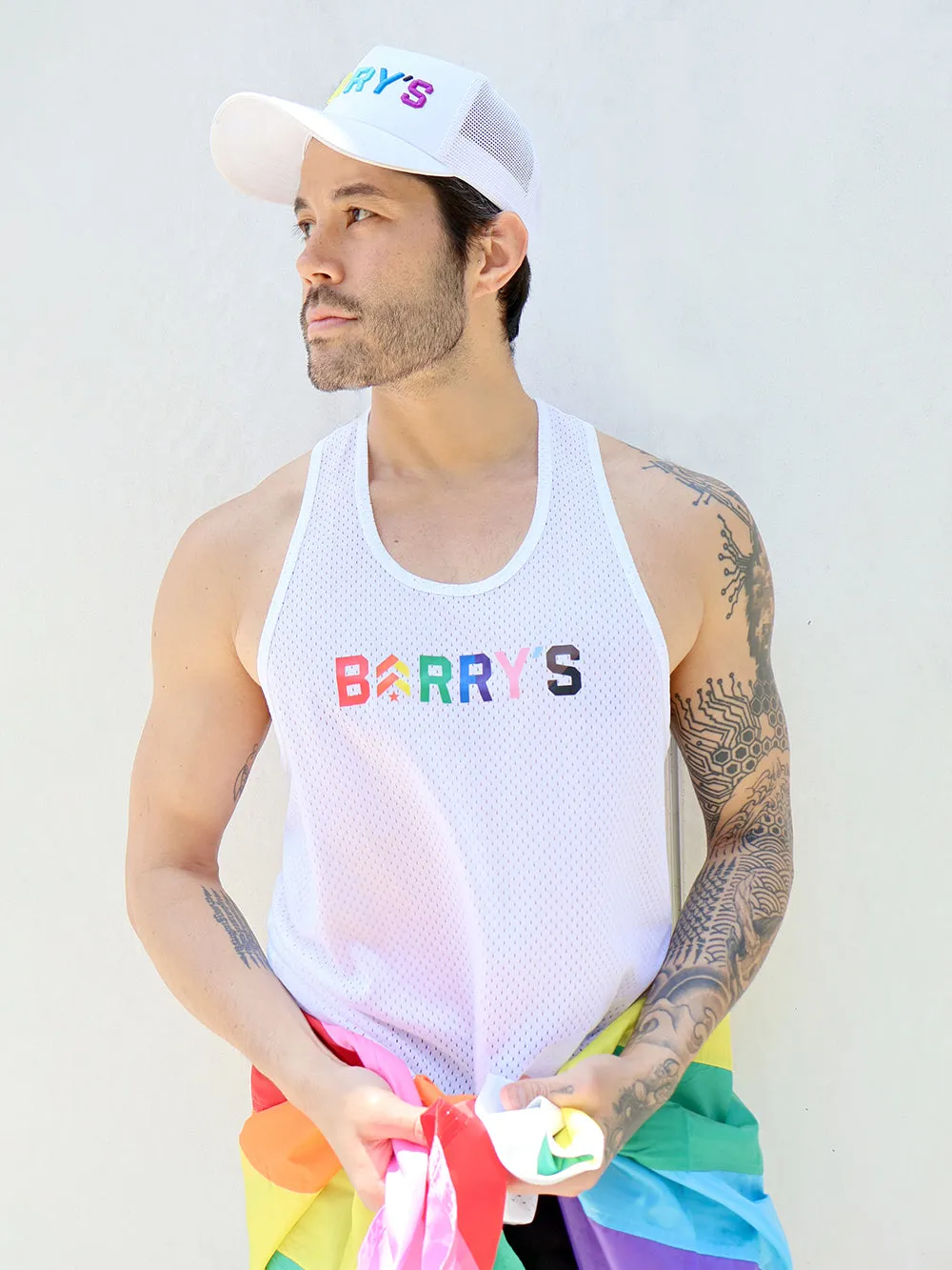 BARRY'S WHITE RAINBOW HAT