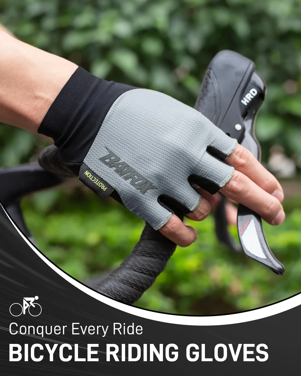 BATFOX Cycling Gloves for Men Women Road Mountain Bike Riding Gloves - Anti-Slip Bike Glove for Fitness Cycling Training Outdoor Sports