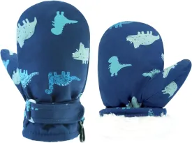 BAVST Toddler Waterproof Mittens Fleece Lined Baby Boys Girls Winter Warm Glove Kids Snow Infant Ski Mitten for 3M-5T