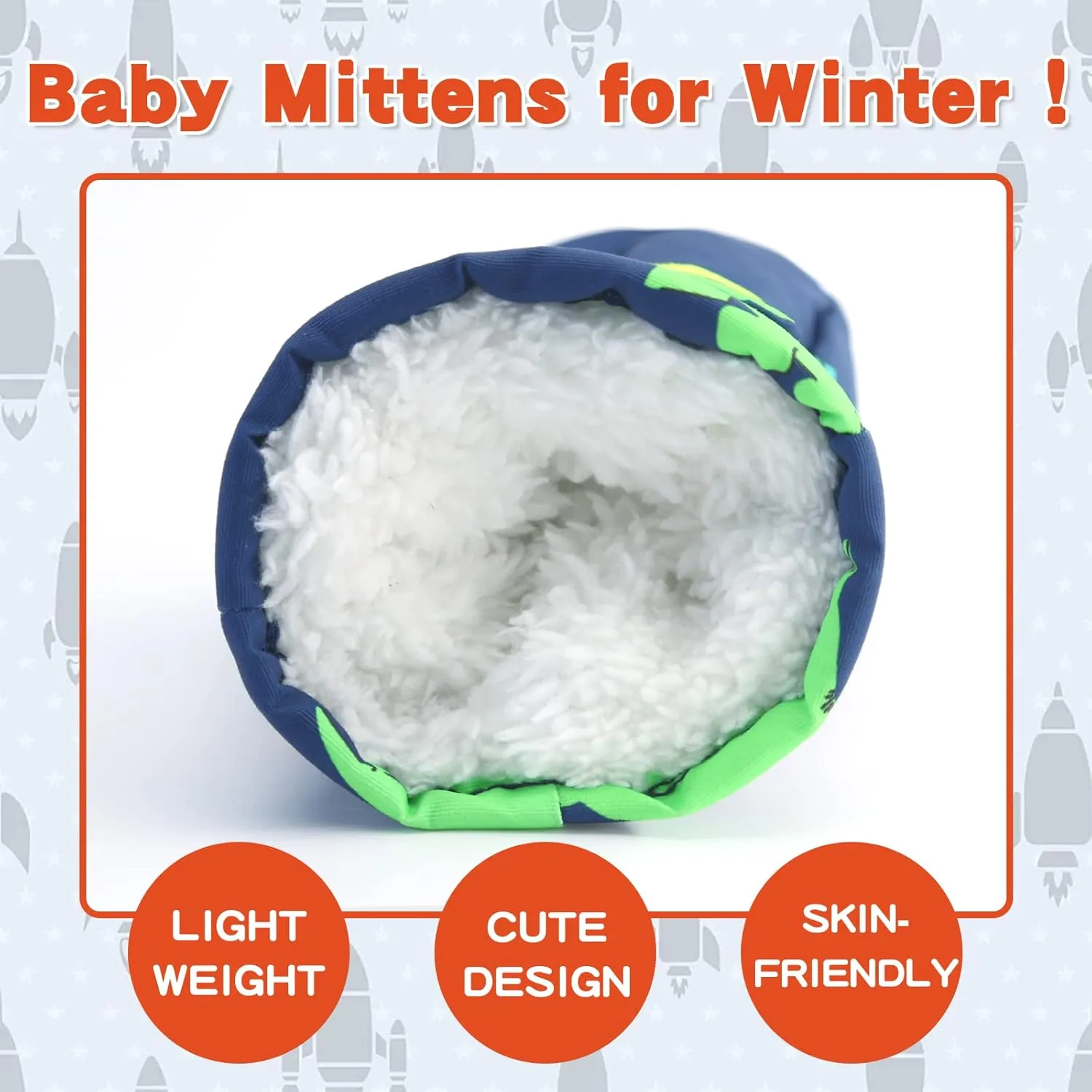 BAVST Toddler Waterproof Mittens Fleece Lined Baby Boys Girls Winter Warm Glove Kids Snow Infant Ski Mitten for 3M-5T