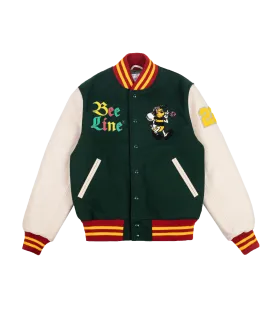 BEE LINE VARSITY JACKET - GREEN