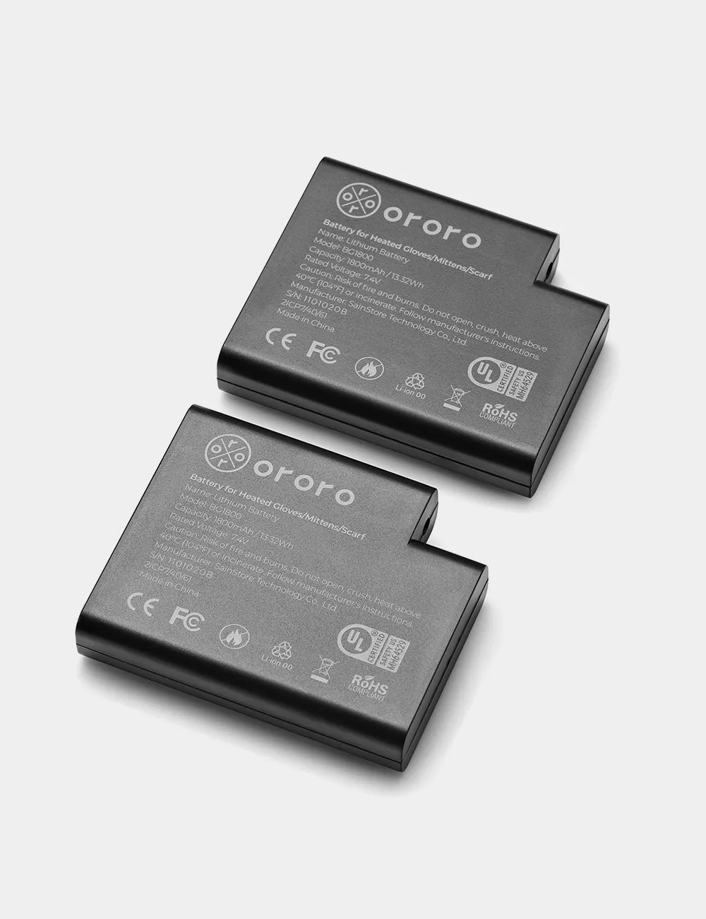 BG1800 Rechargeable Battery (1800mAh) - for Heated Gloves/Mittens/Scarf 1.0 (1 Pair)