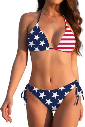 Bikini Sets for Women Sexy Two Piece Bathing Suit Halter Triangle Bikinis String Tie Sid Swimsuits for Women 2025