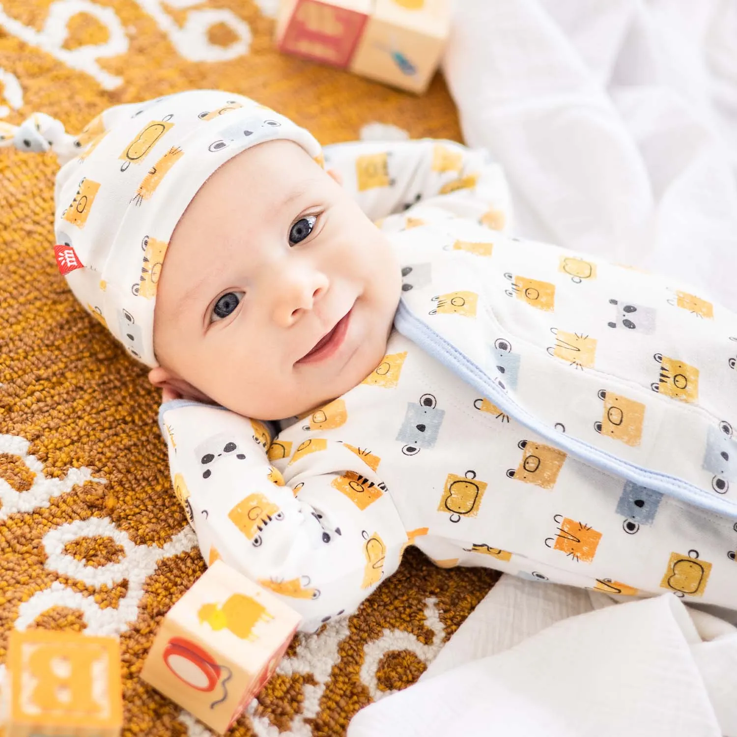 Block Heads Organic Cotton Magnetic Sack & Hat