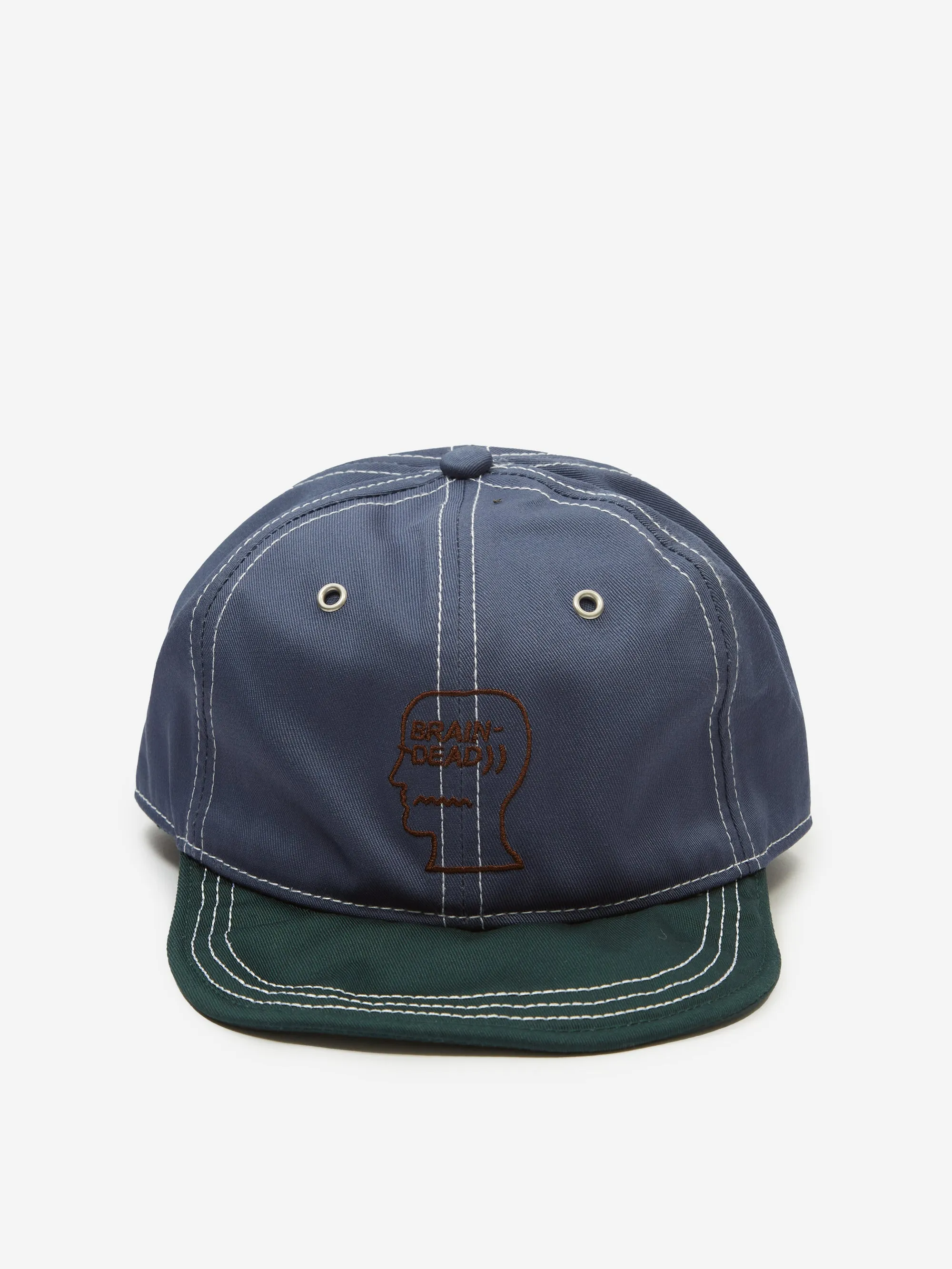 Brain Dead Wire Brim 6 Panel Hat - Slate Blue