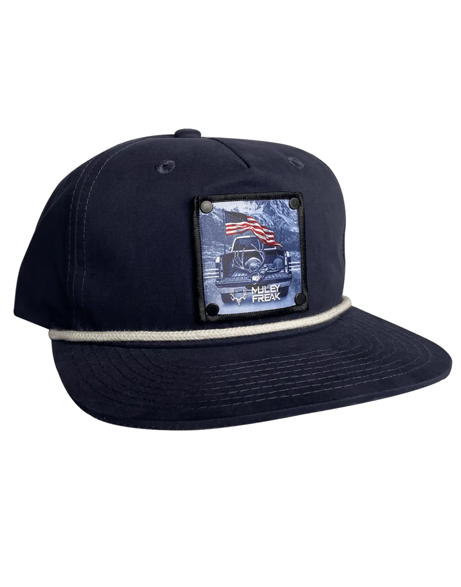 Buck in a Truck Flag Rope Cap
