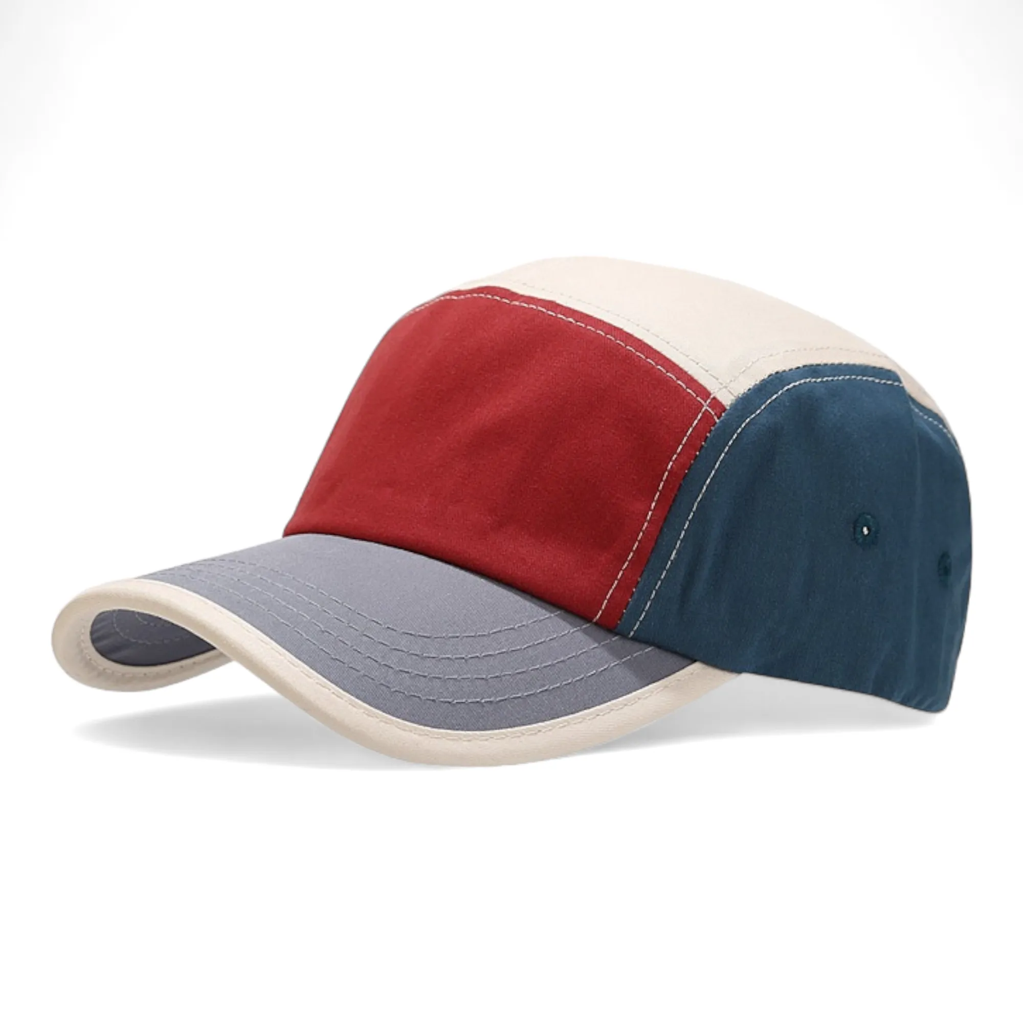 Chokore Colorblock Retro Sports Cap (Gray & White)