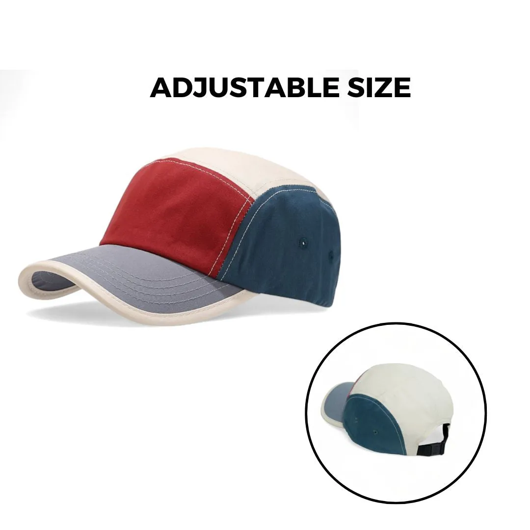 Chokore Colorblock Retro Sports Cap (Gray & White)