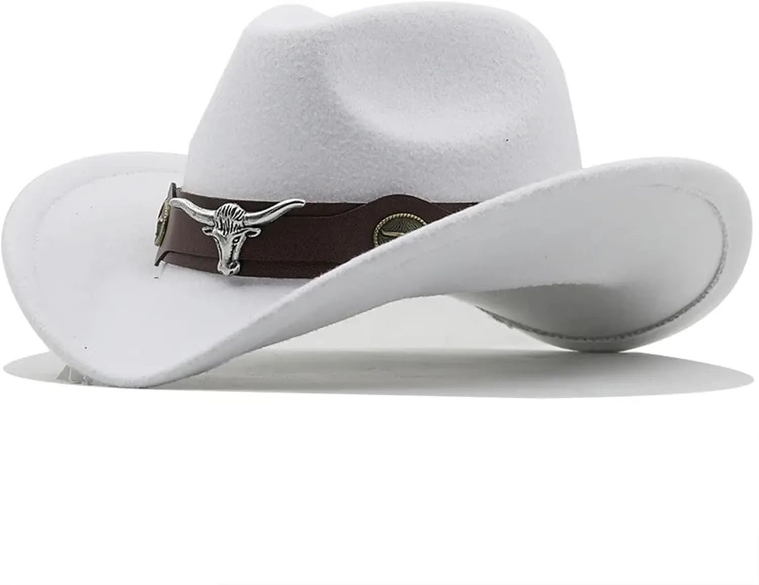 Cowboy Hat Western Cowboy Hat 3 Sizes Woolen Jazz Top Hat Men Ethnic Style Ribbon Felt Cap Riding Fedora Hat