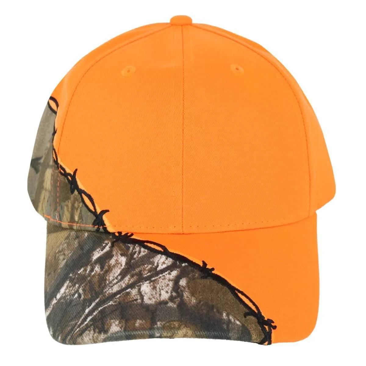 CTM® Kati Unisex Barbed Wire Embroidered Camo Baseball Cap