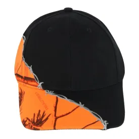 CTM® Kati Unisex Barbed Wire Embroidered Camo Baseball Cap