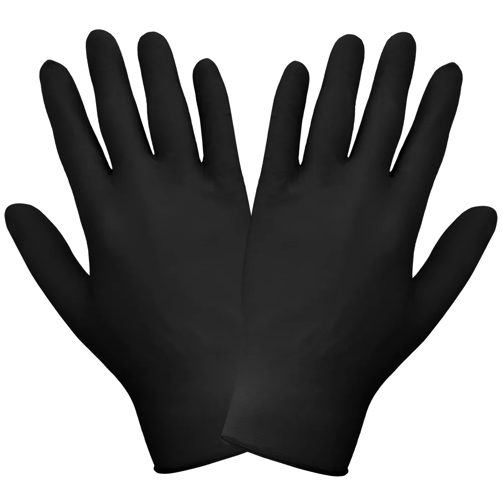 Disposable Gloves KD, Black Nitrile Gloves Powder-Free 5 Mil CKDNB5