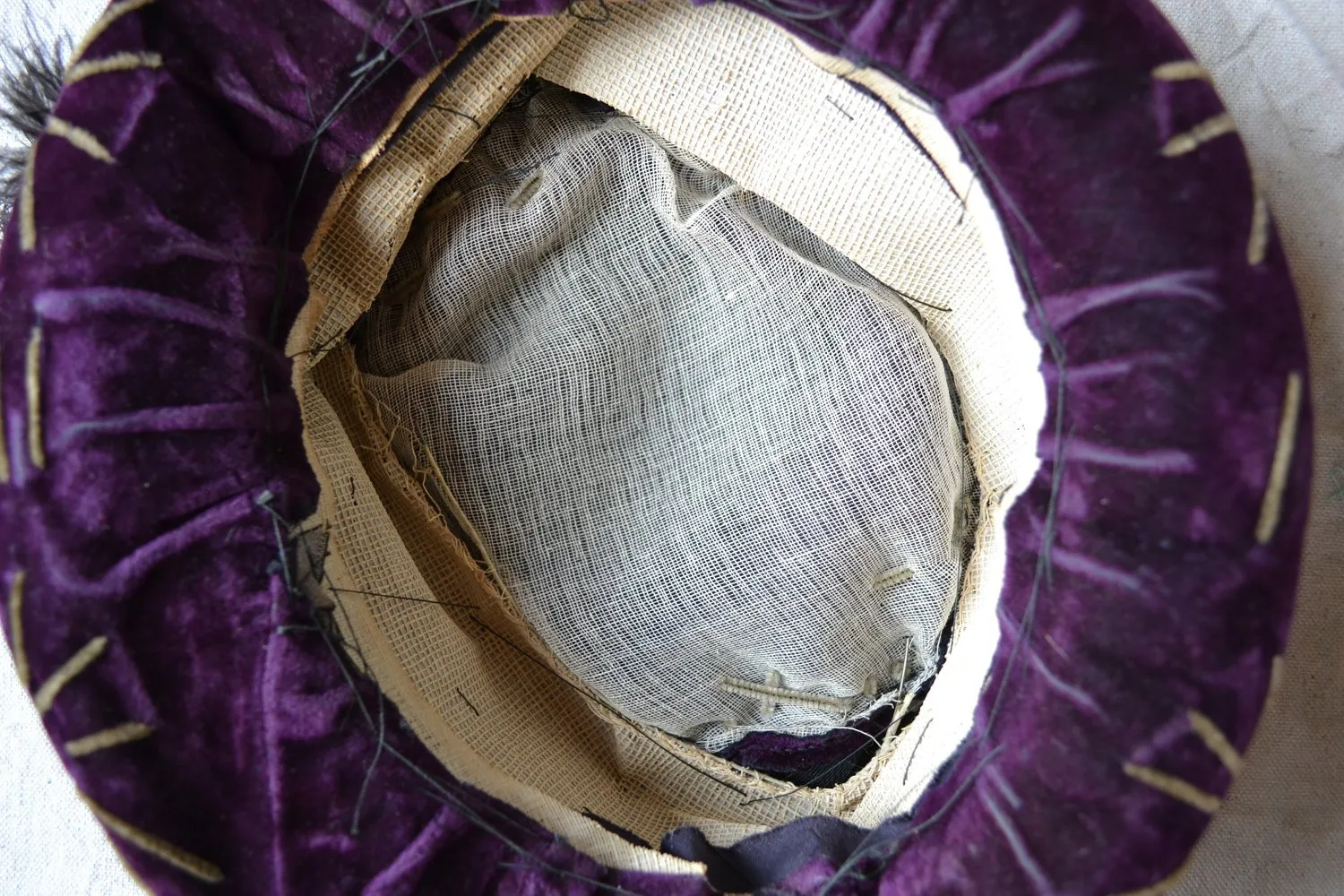 Edwardian Purple Velvet Hat
