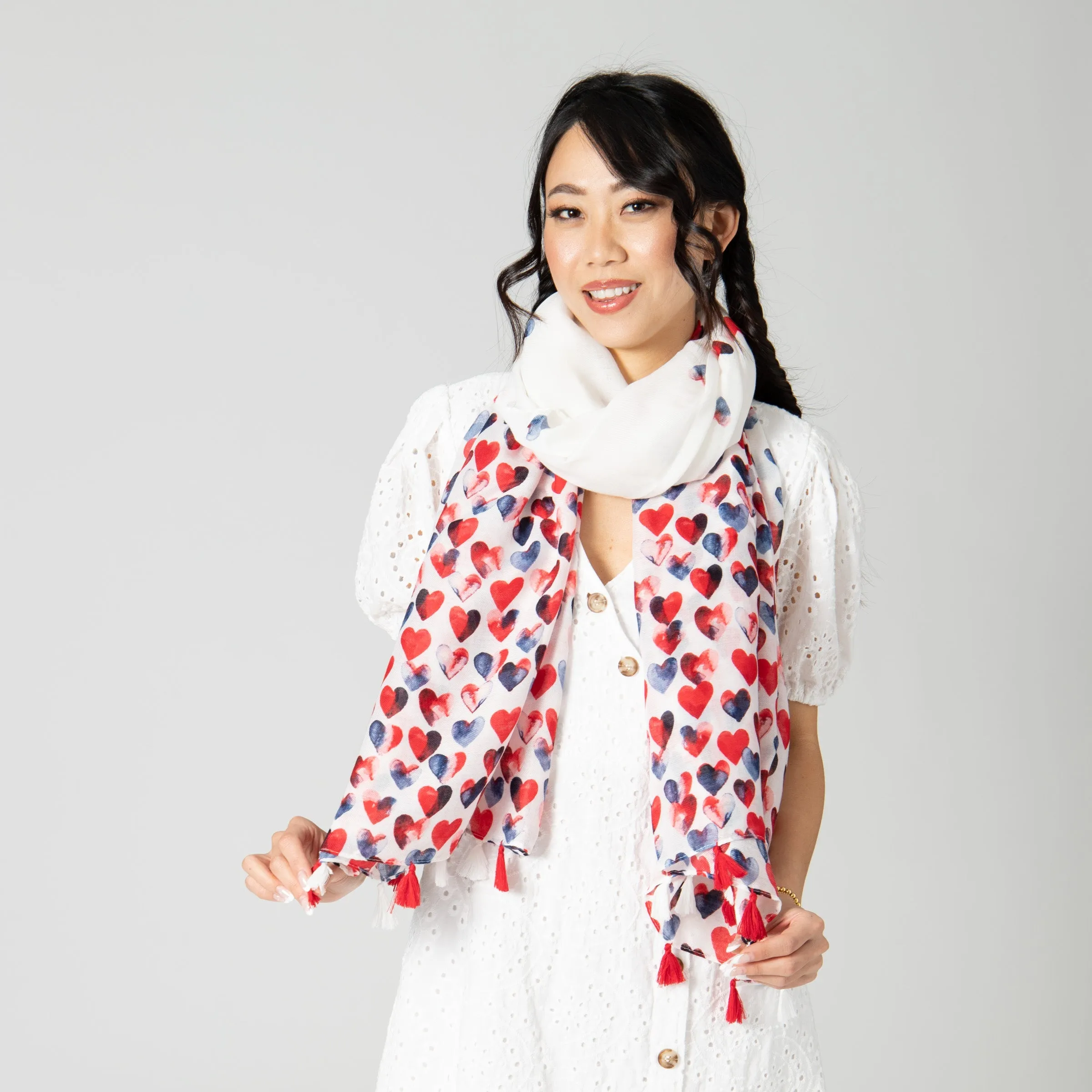 Ella Heart Print Scarf