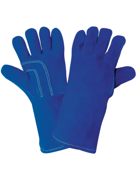 Global Glove Select Premium Split Leather Welders Gloves - Blue
