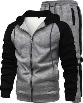 GXAMOY Men's 2 Pieces Tracksuits Running Sports Suits Drawstring Waistband Sweatsuit