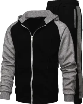 GXAMOY Men's 2 Pieces Tracksuits Running Sports Suits Drawstring Waistband Sweatsuit