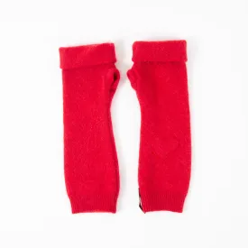 Heart Reds, Pinks & Purples Cashmere Fingerless Gloves