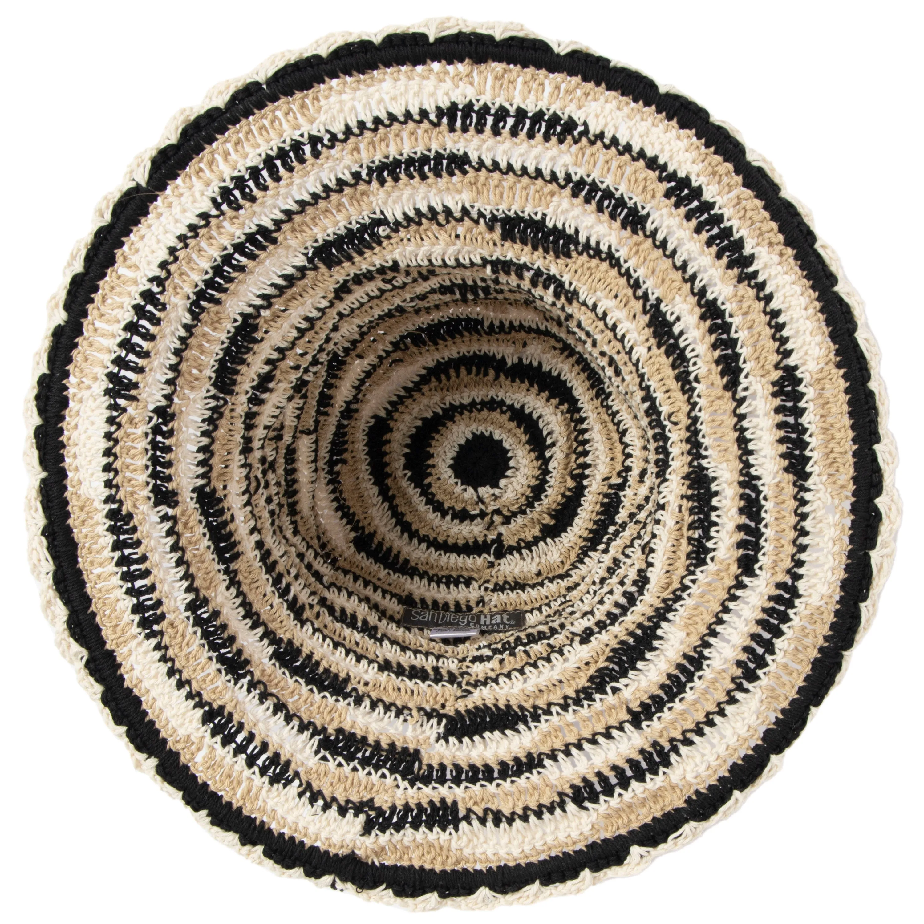 Heather Pattern Women's Crocheted Brim Hat
