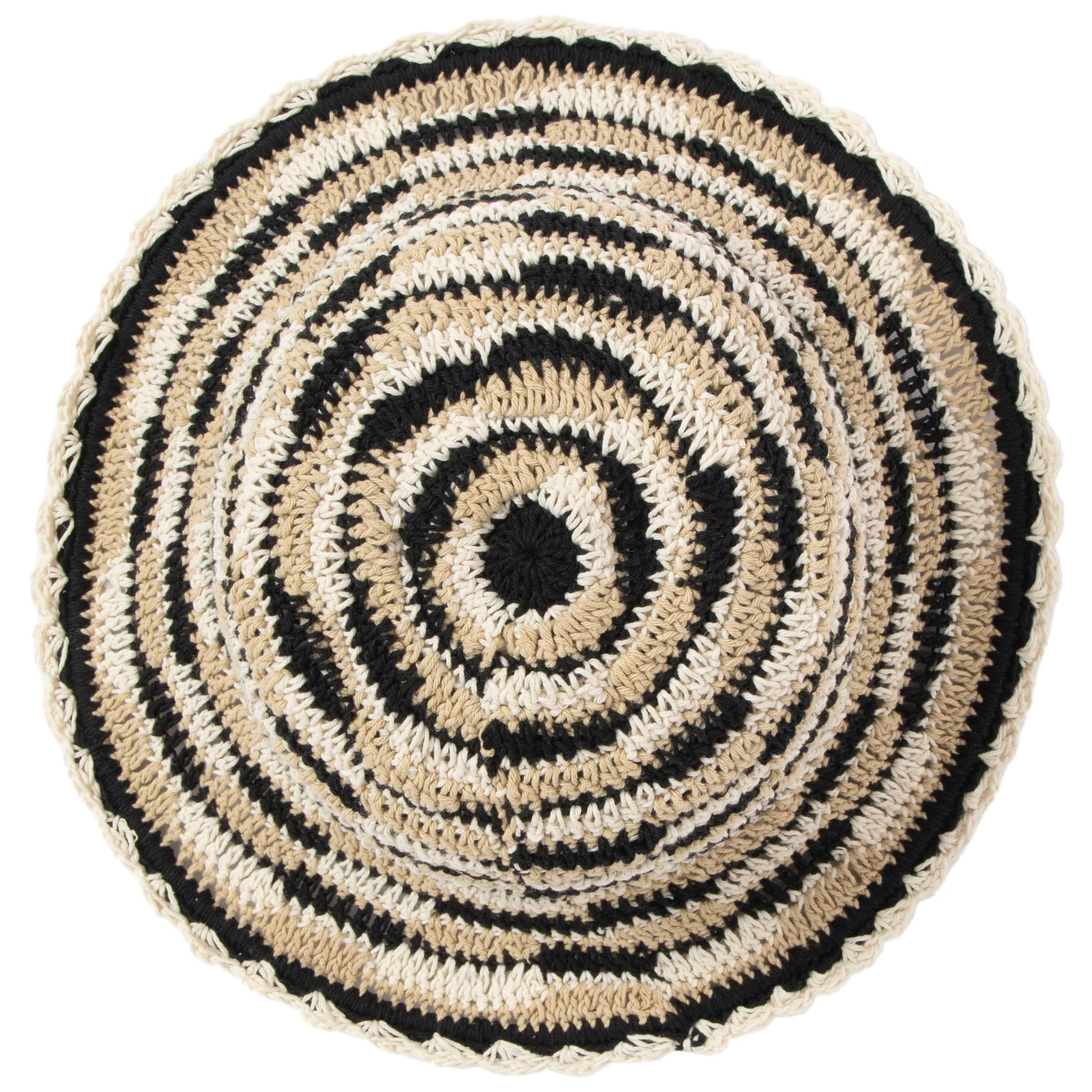 Heather Pattern Women's Crocheted Brim Hat