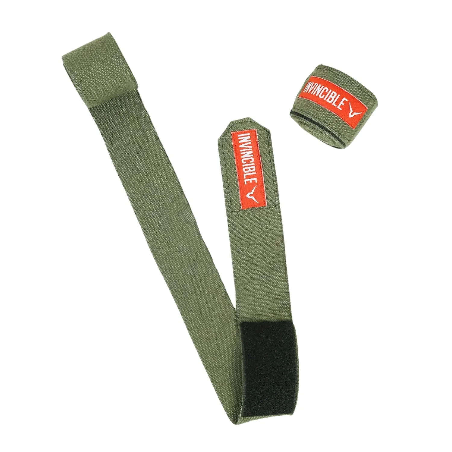 Invincible Mexican Style Budget Stretchable Handwraps, Olive Green - 4.5MTRS