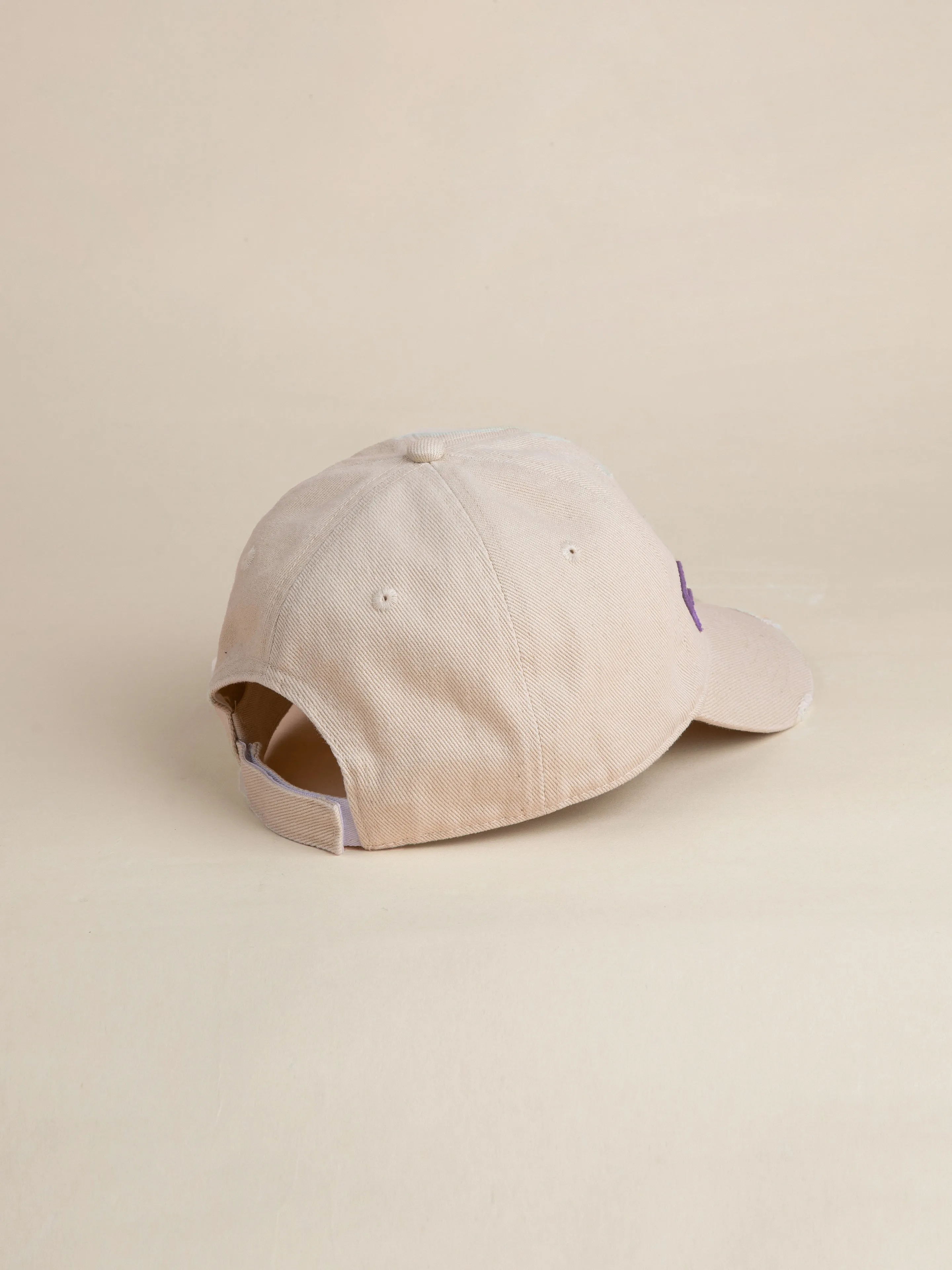 Ivory Felt Patch Cap