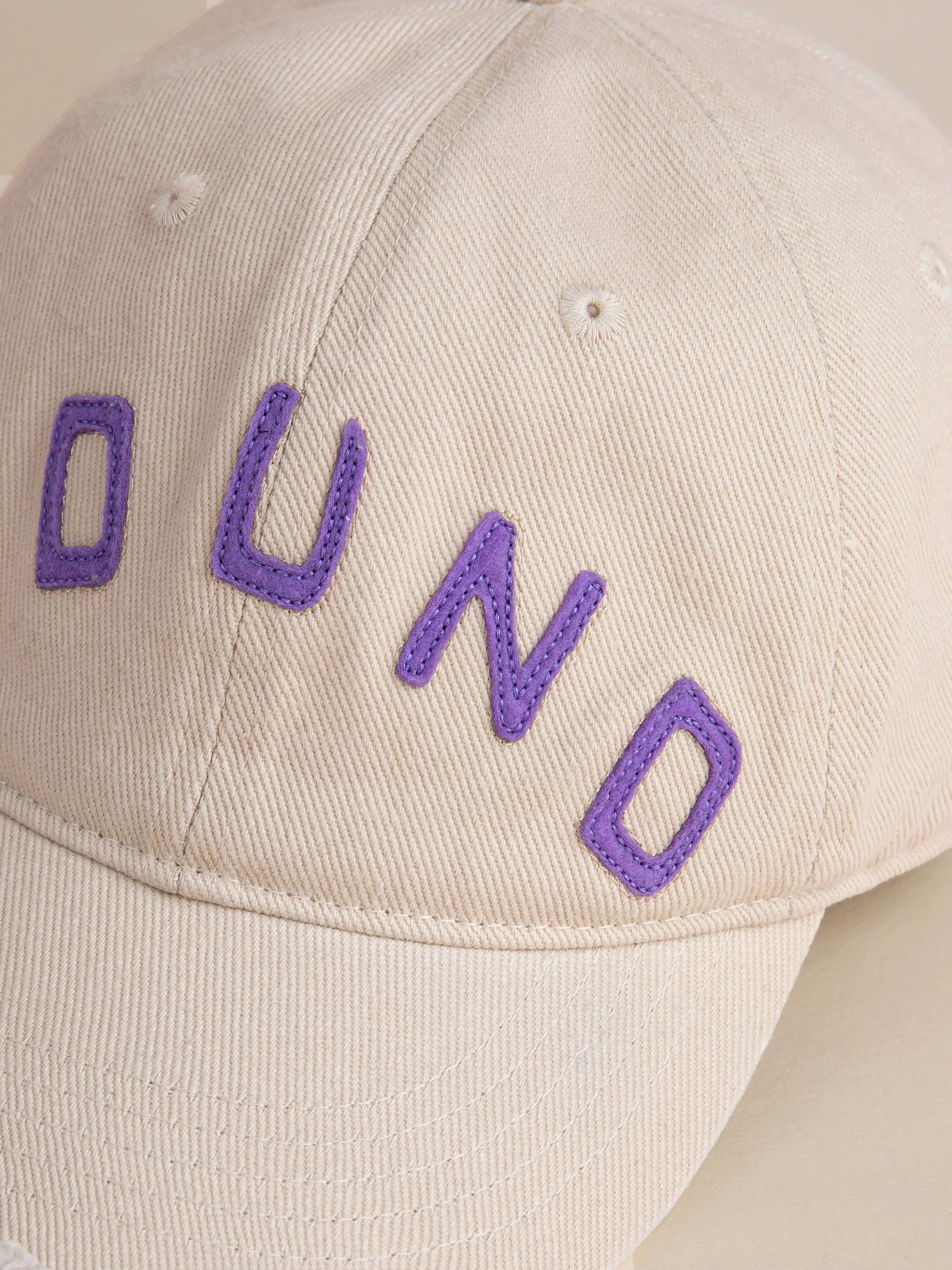Ivory Felt Patch Cap