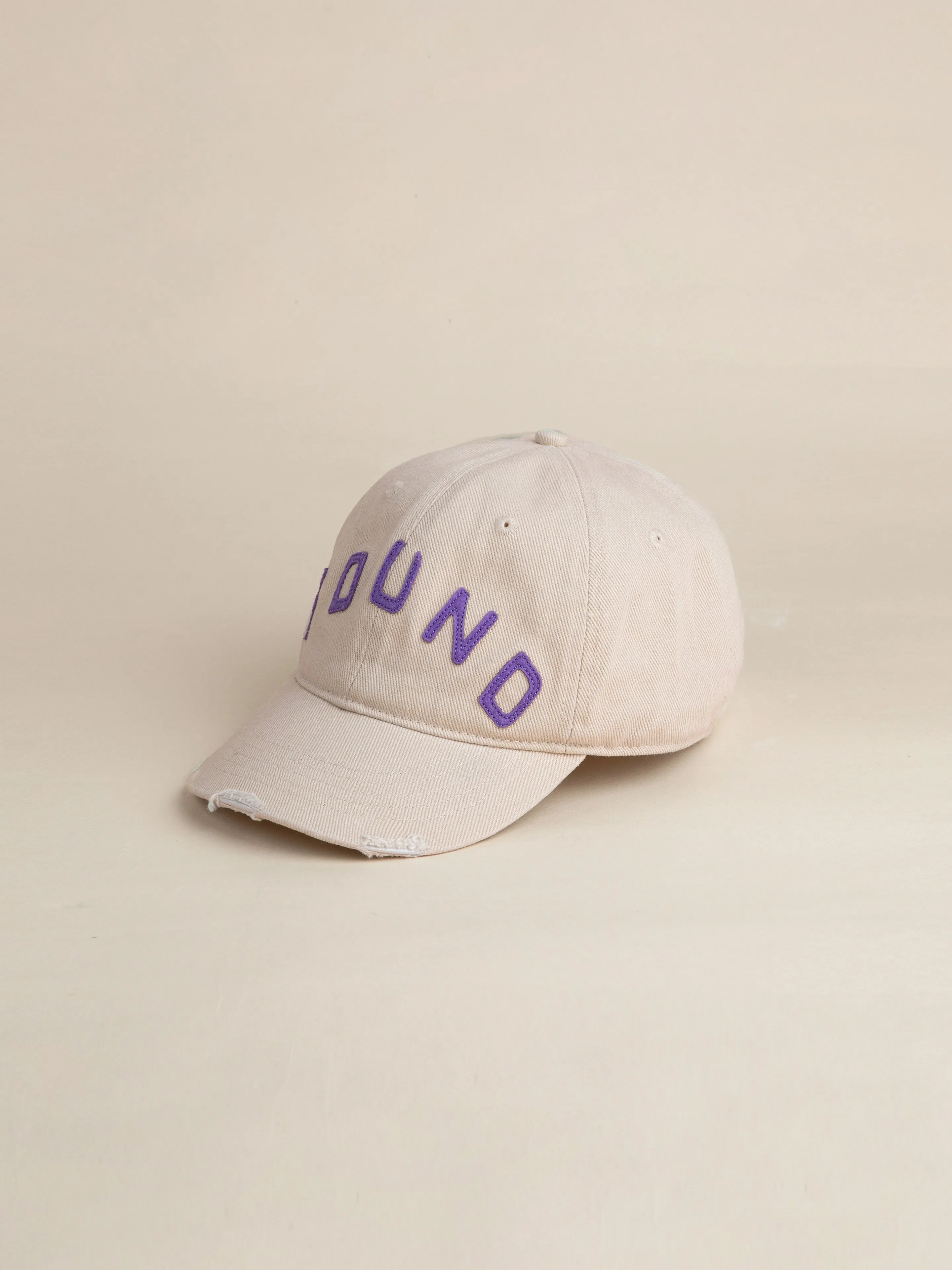 Ivory Felt Patch Cap