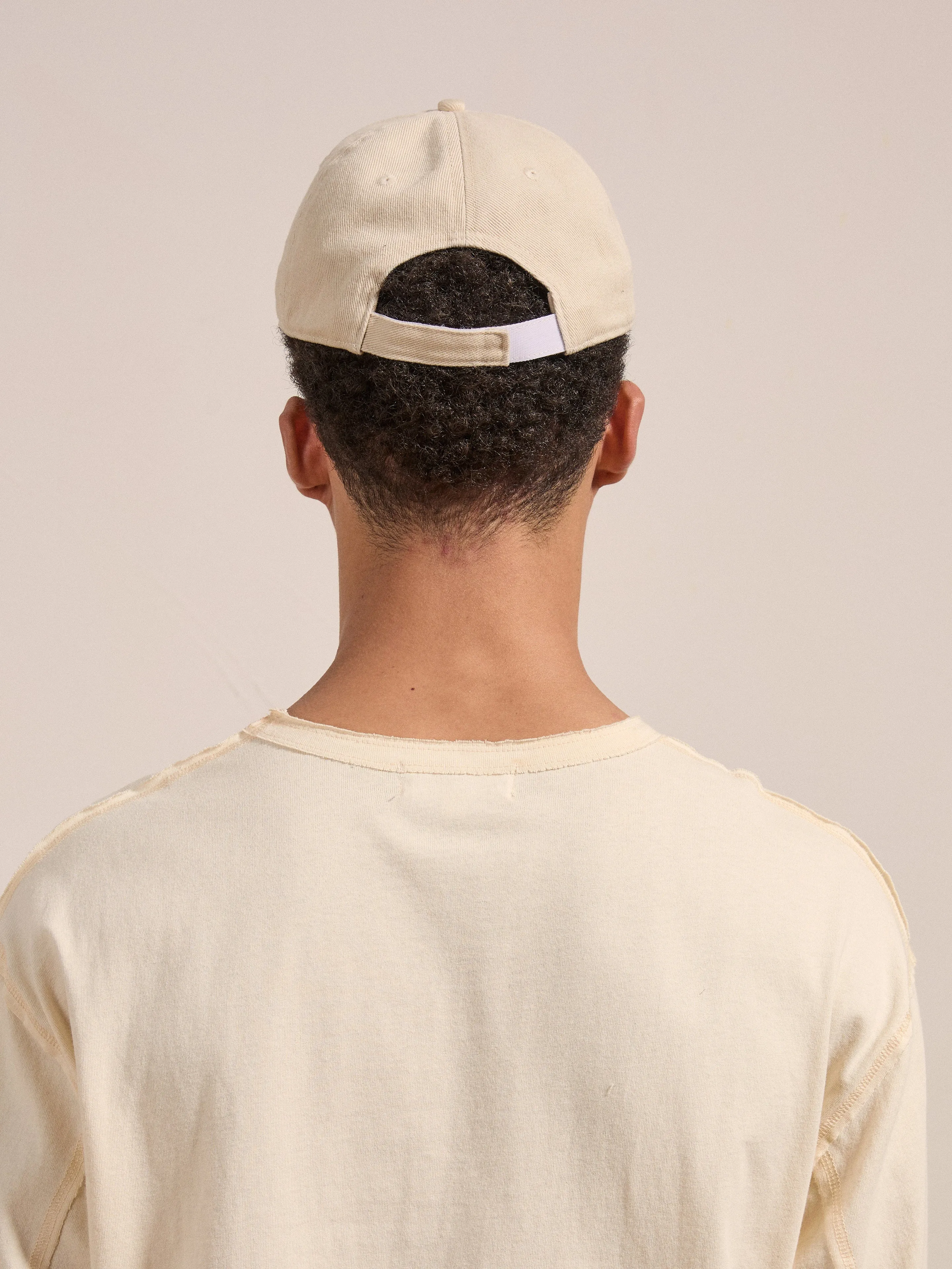 Ivory Felt Patch Cap