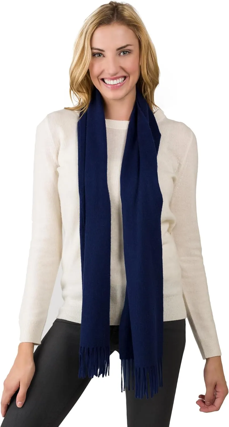 JENNIE LIU Women's 100% Pure Cashmere Scarf for Women