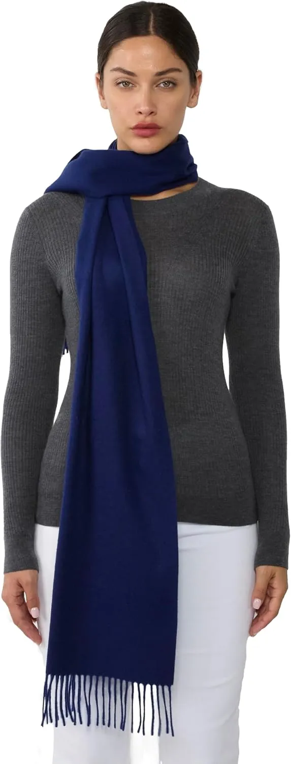 JENNIE LIU Women's 100% Pure Cashmere Scarf for Women