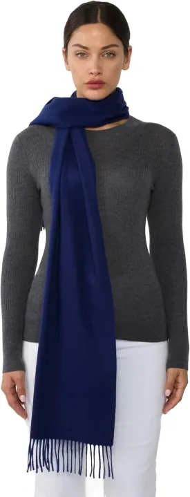 JENNIE LIU Women's 100% Pure Cashmere Scarf for Women