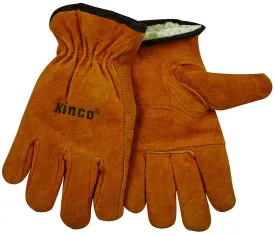 Kinco 51PL-XL Driver Gloves, Men's, XL, 10-1/2 in L, Keystone Thumb, Easy-On Cuff, Cowhide Leather, Gold :PR: QUANTITY: 1
