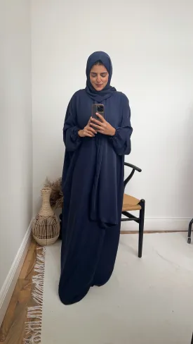 Layli Hooded Abaya navy