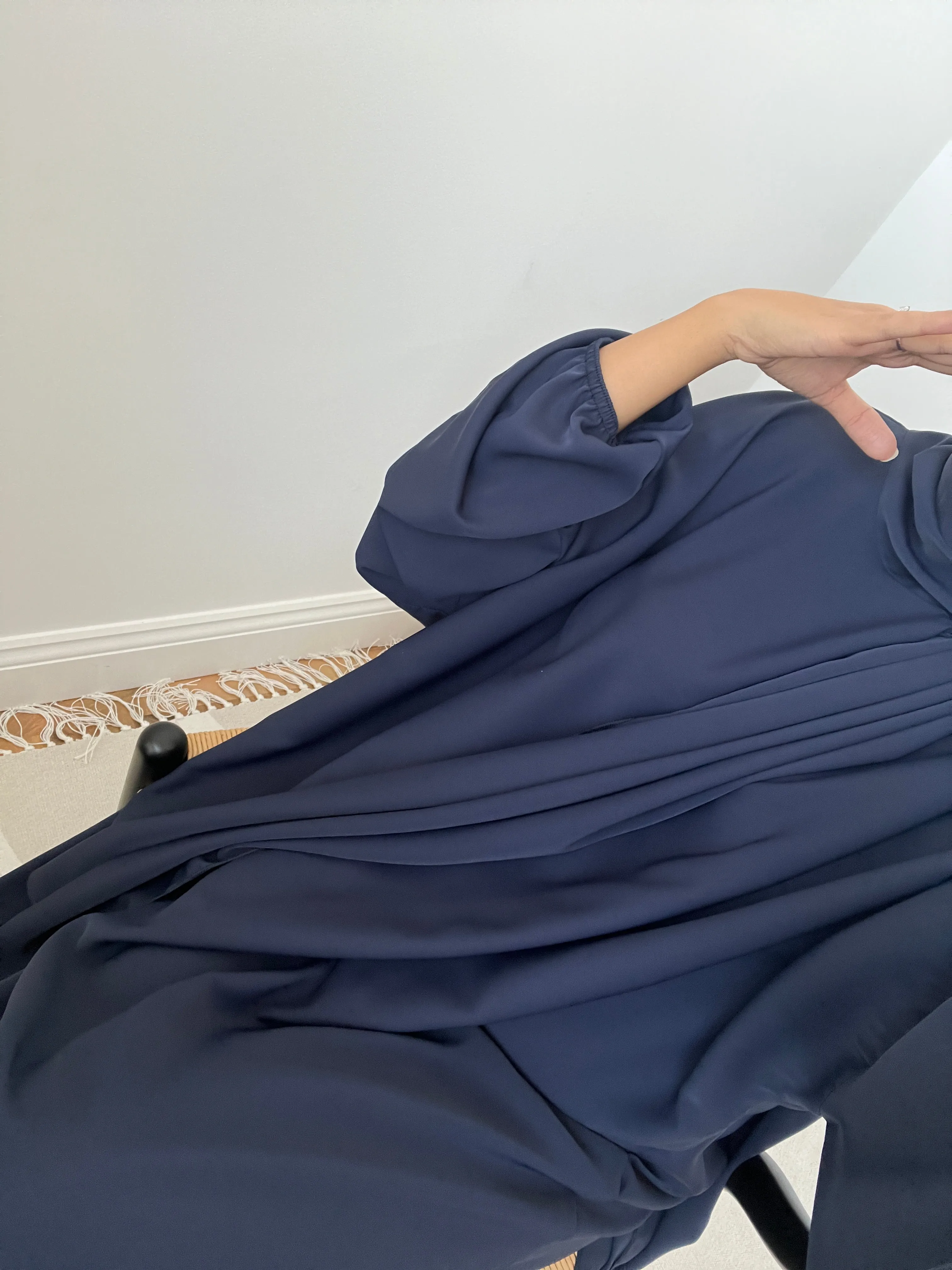 Layli Hooded Abaya navy