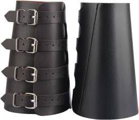 Leather Bracers for Men Medieval Bracers Buckles Leather Arm Guards Cuff Leather Gauntlet Wristband Armband for Men